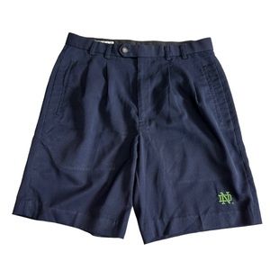 Cutter & Buck Blue Notre Dame Embroidered Logo Shorts Size 32